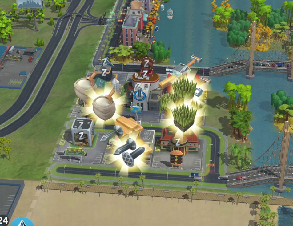 Medium Trick: Placement of factories and commercial buildings